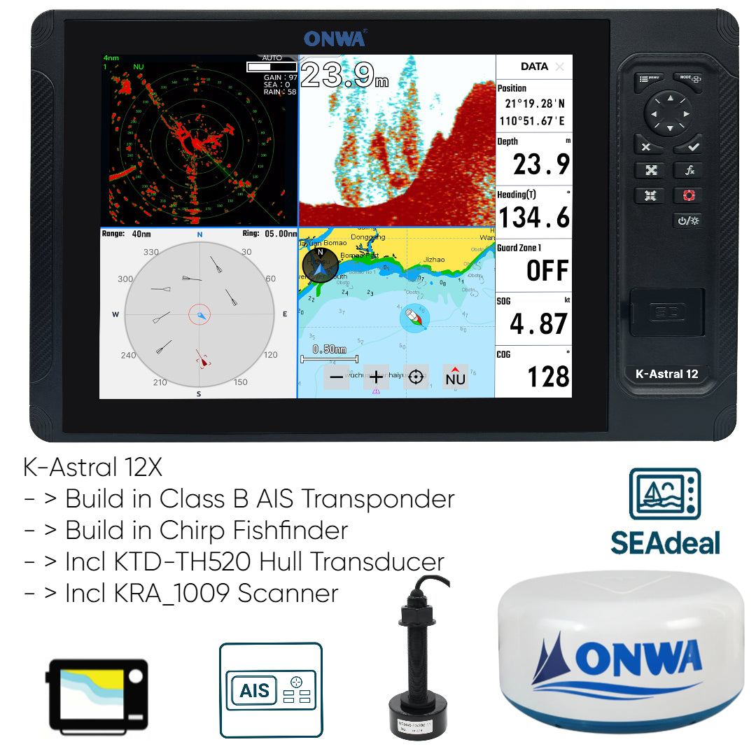 K-Astral 12- mét AIS & Diepte & Radar optie