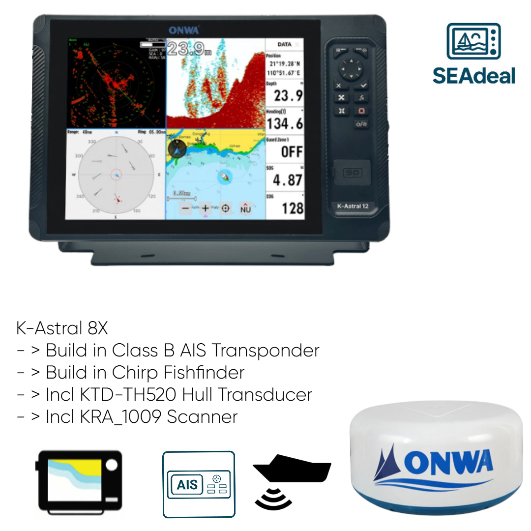 K-Astral 8 - mét AIS & Diepte & Radar optie