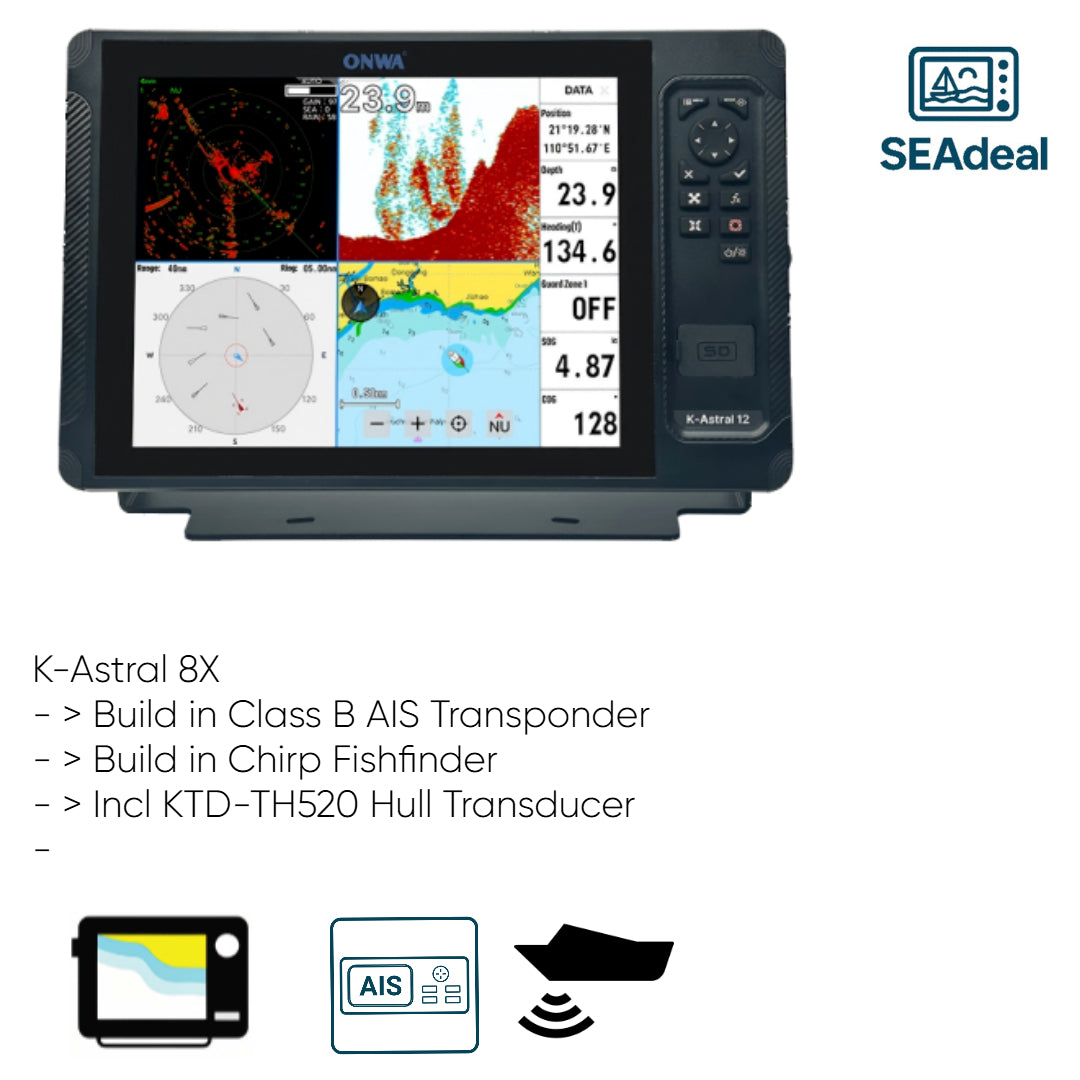 K-Astral 8 - mét AIS & Diepte & Radar optie