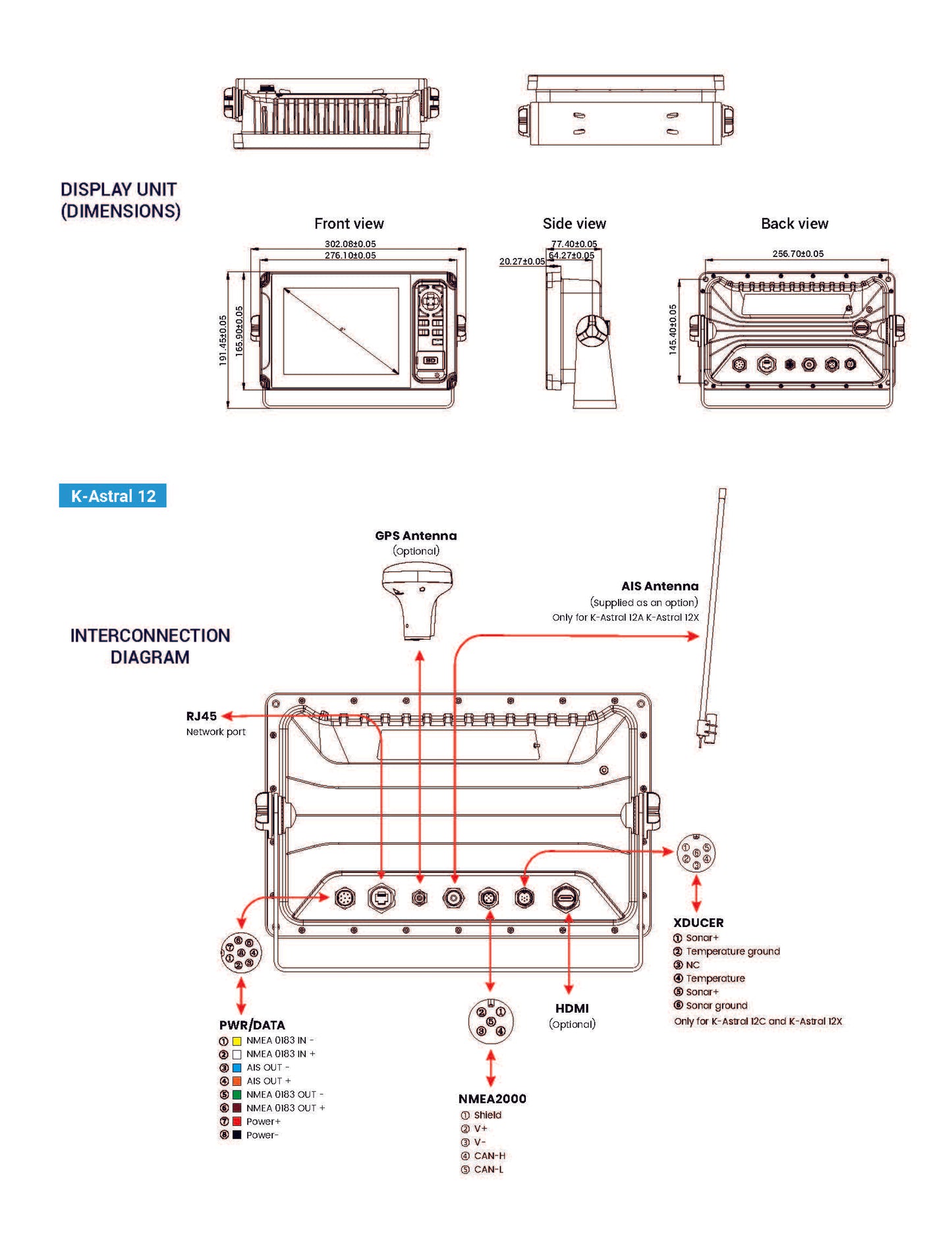 K-Astral 8 ONWA Easy-to-use GPS Kaartplotter