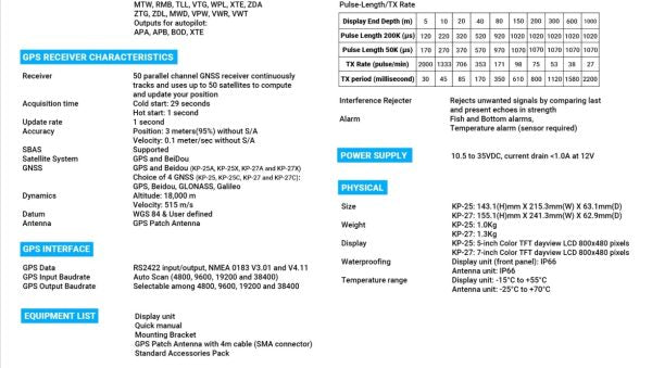 ONWA KP-27A Kaartplotter met geintegreerde AIS zender & ontvanger