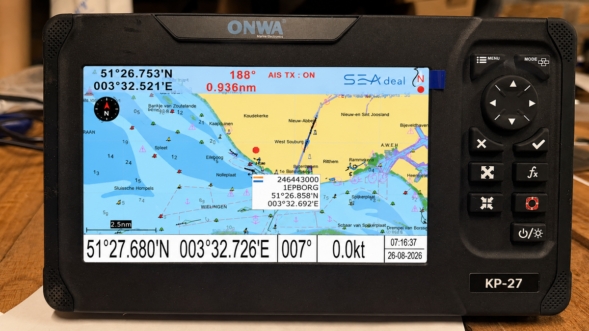 KP-27A Kartenplotter mit integriertem AIS-Sender & -Empfänger