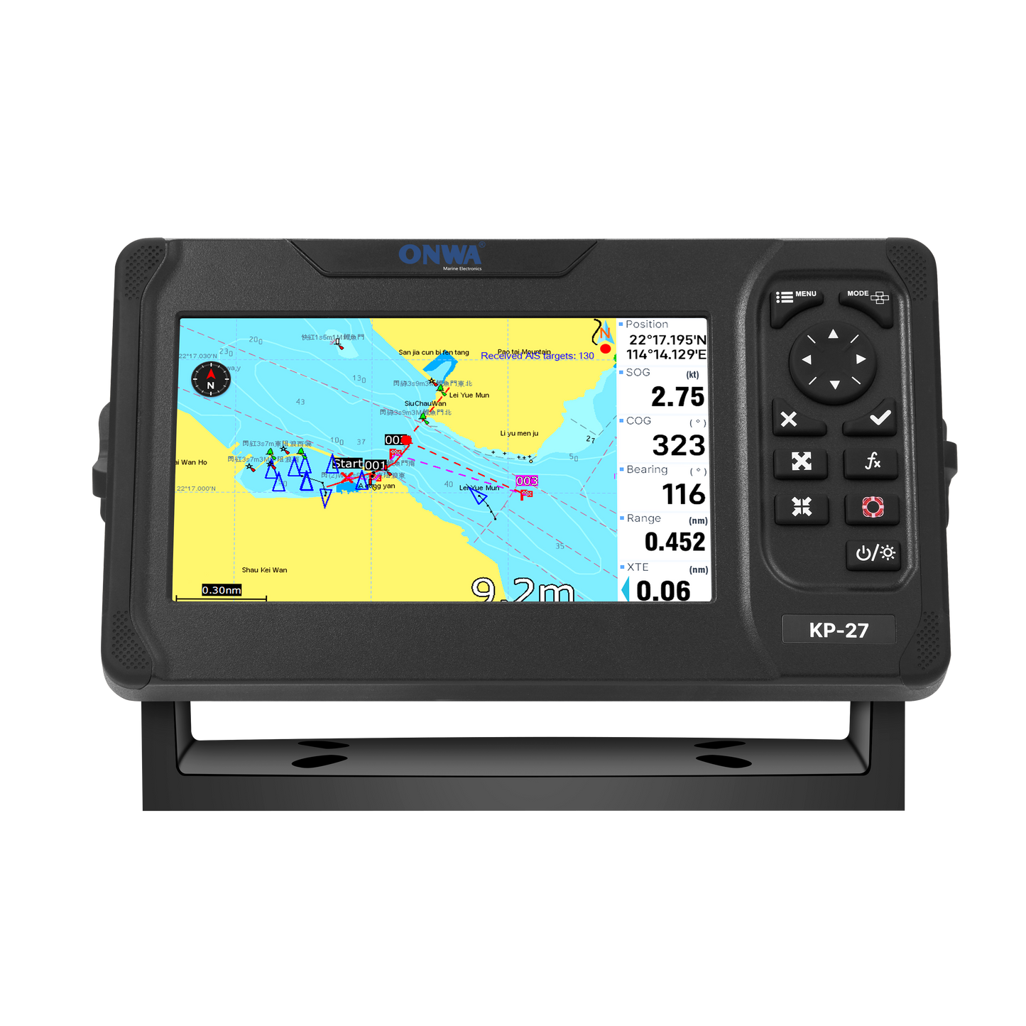 ONWA KP-27A Kaartplotter met geintegreerde AIS zender & ontvanger