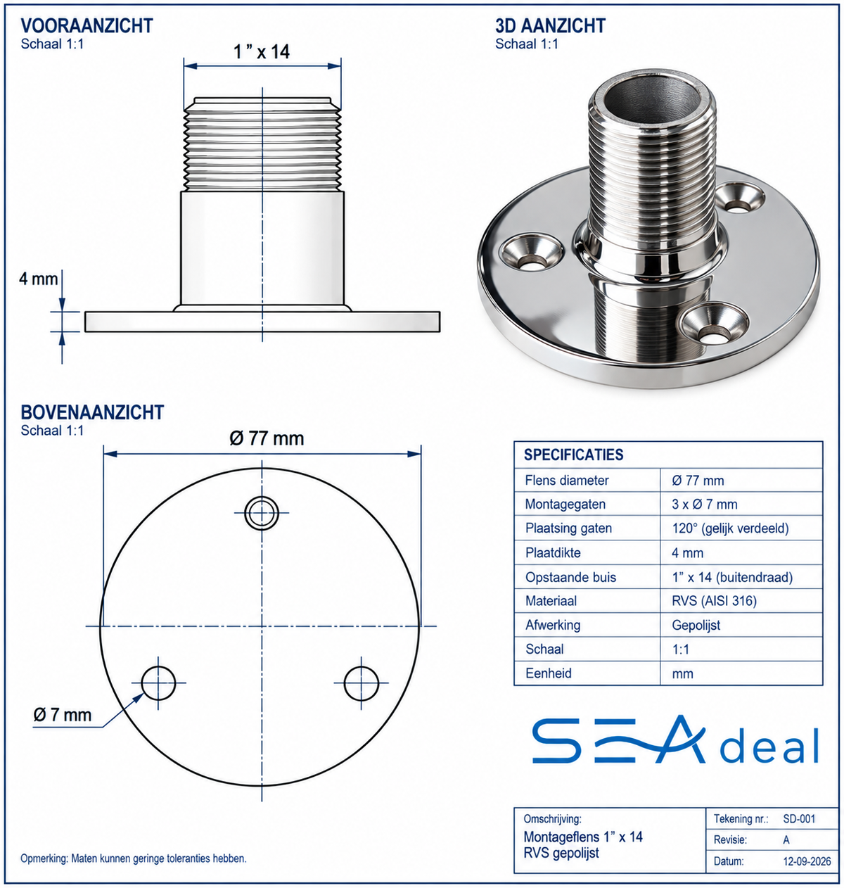 SD-15 RVS antenne mount